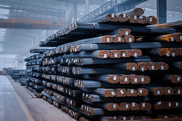 round steel bars at factory , adobe rgb 1998 use...........
